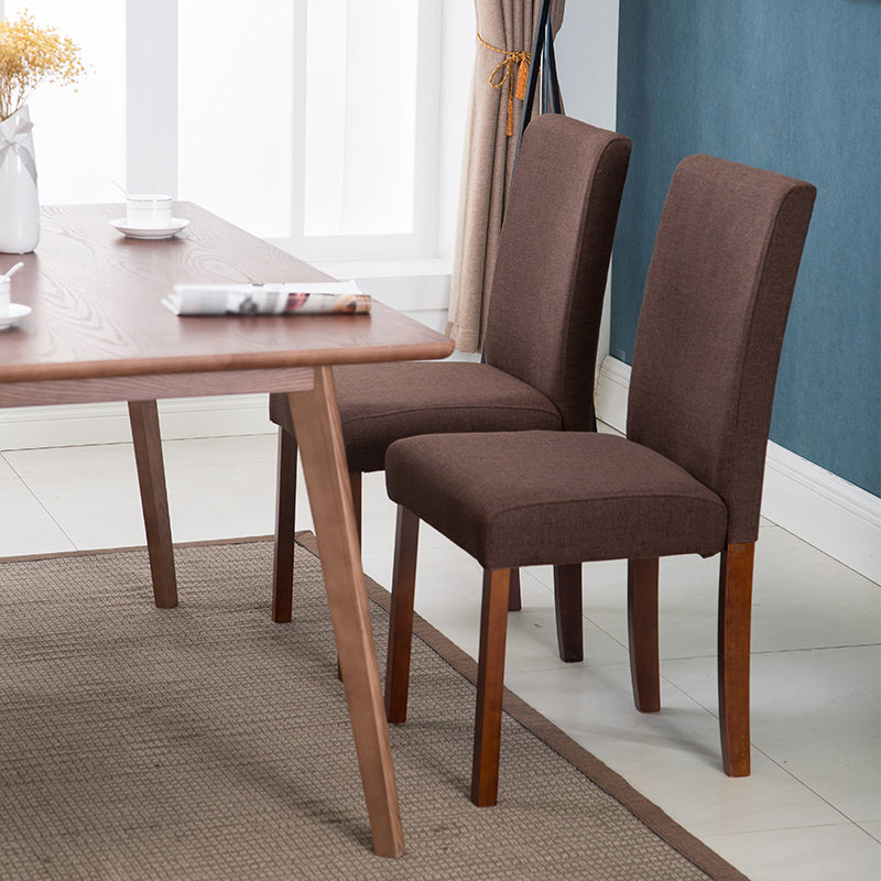 Contemporary Home Side Chair Parsons Back Upholstered Wood Dining Room Chair
