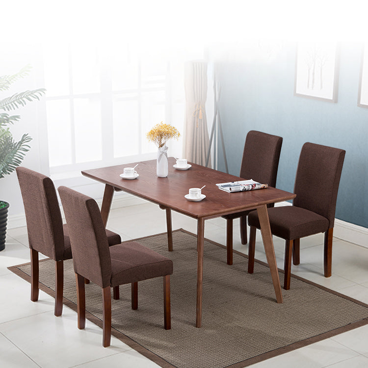 Contemporary Home Side Chair Parsons Back Upholstered Wood Dining Room Chair