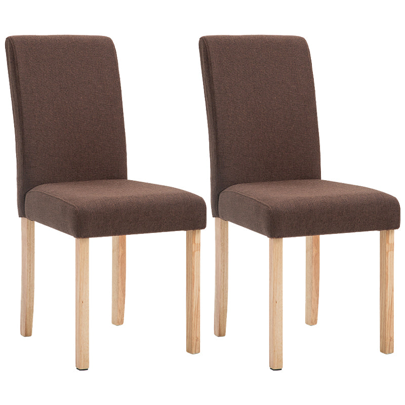 Contemporary Home Side Chair Parsons Back Upholstered Wood Dining Room Chair