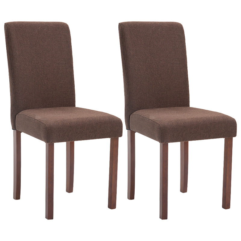 Contemporary Home Side Chair Parsons Back Upholstered Wood Dining Room Chair