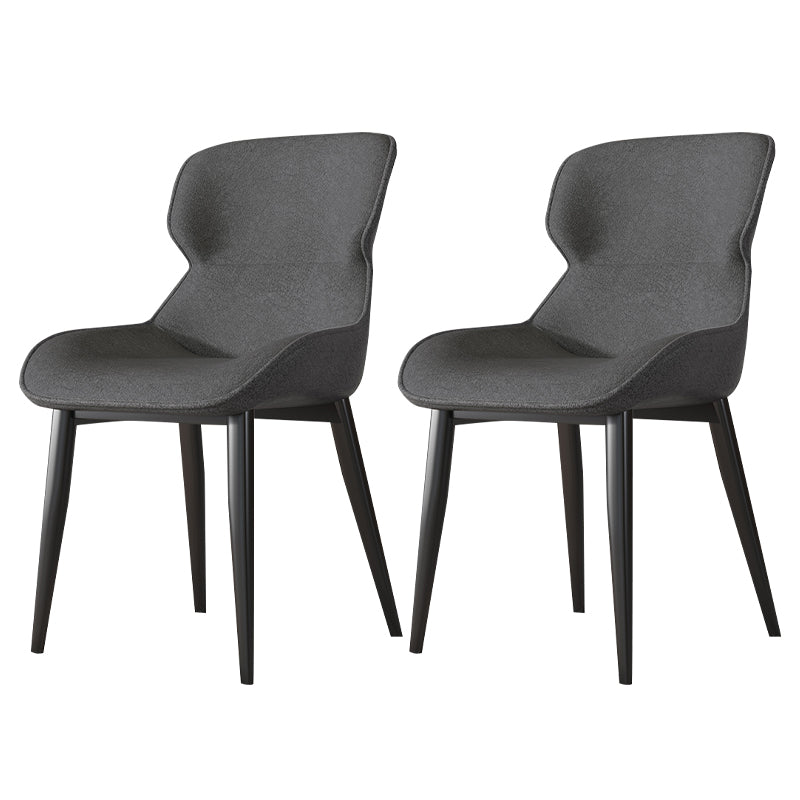 Chaise Parsons de style industriel, chaises de salle à manger sans accoudoirs avec pieds en métal