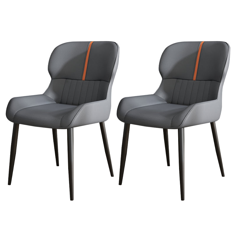 Chaise Parsons de style industriel, chaises de salle à manger sans accoudoirs avec pieds en métal