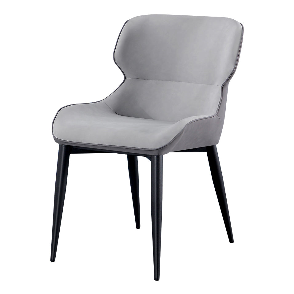 Chaise Parsons de style industriel, chaises de salle à manger sans accoudoirs avec pieds en métal