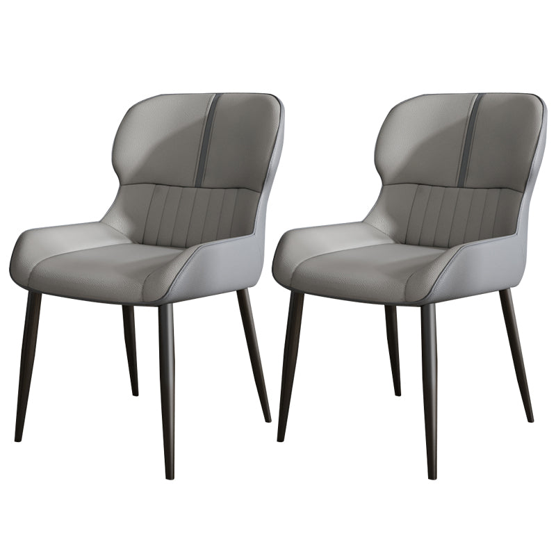 Chaise Parsons de style industriel, chaises de salle à manger sans accoudoirs avec pieds en métal
