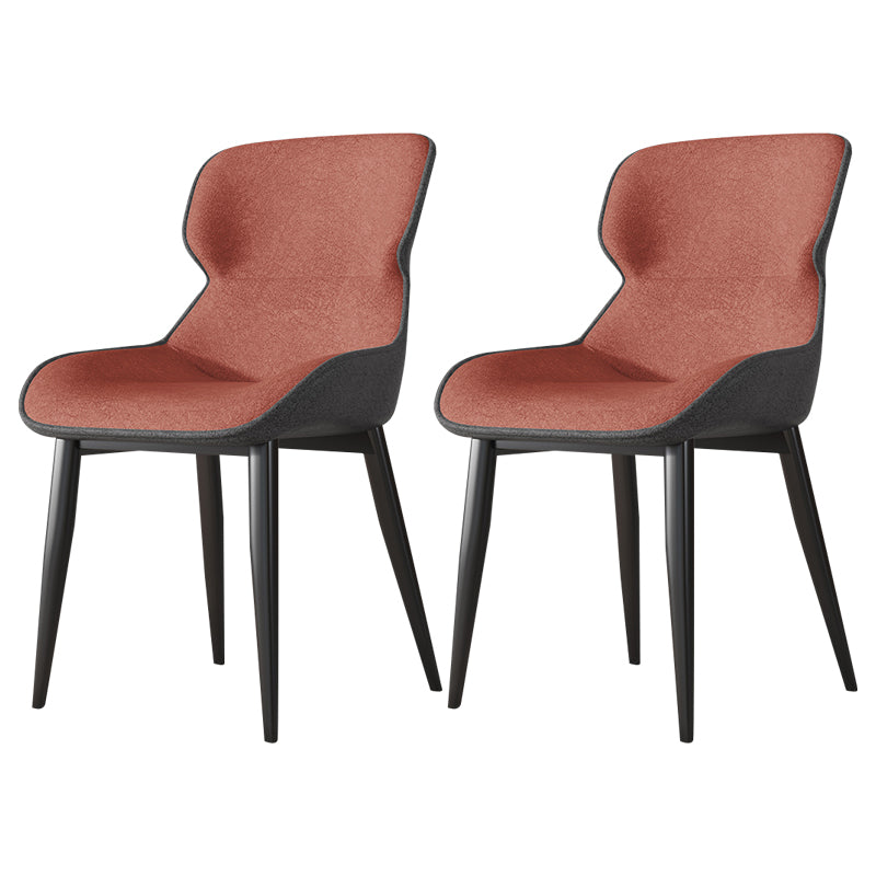 Chaise Parsons de style industriel, chaises de salle à manger sans accoudoirs avec pieds en métal
