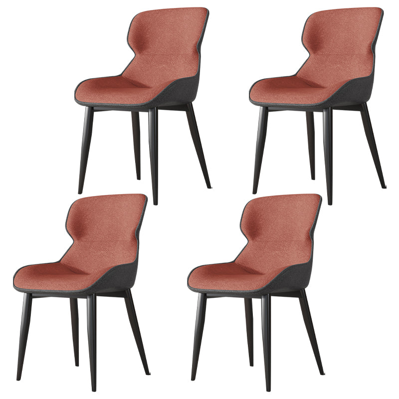 Chaise Parsons de style industriel, chaises de salle à manger sans accoudoirs avec pieds en métal