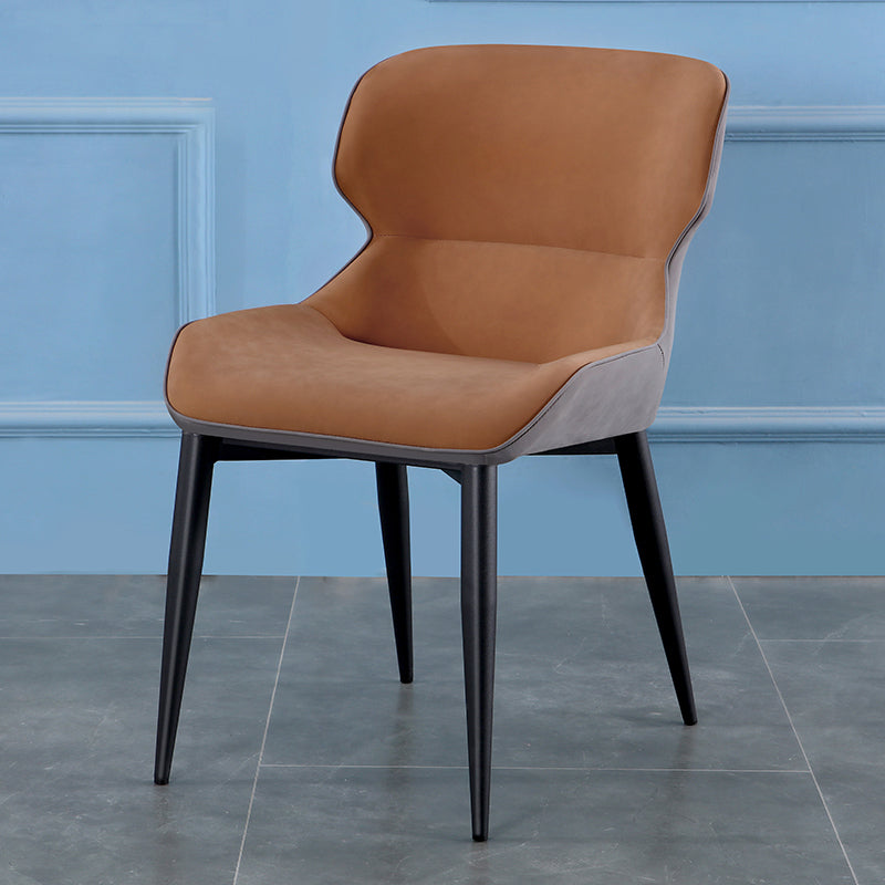 Chaise Parsons de style industriel, chaises de salle à manger sans accoudoirs avec pieds en métal
