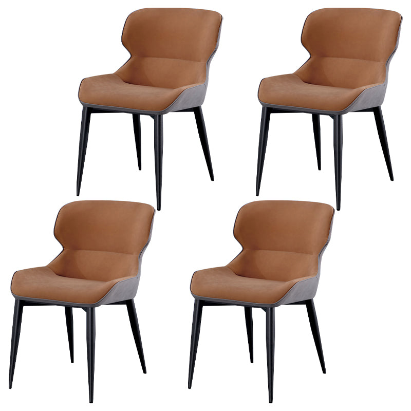 Chaise Parsons de style industriel, chaises de salle à manger sans accoudoirs avec pieds en métal