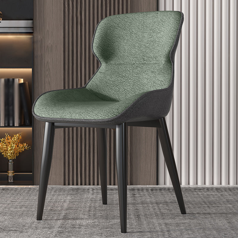Chaise Parsons de style industriel, chaises de salle à manger sans accoudoirs avec pieds en métal