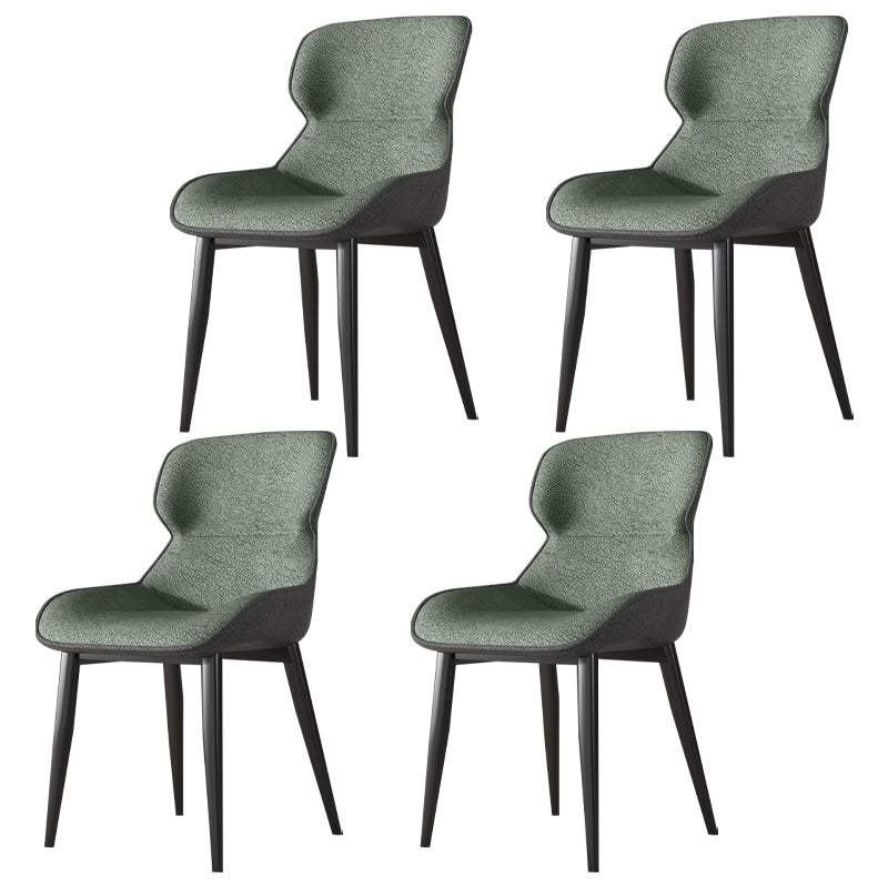 Chaise Parsons de style industriel, chaises de salle à manger sans accoudoirs avec pieds en métal