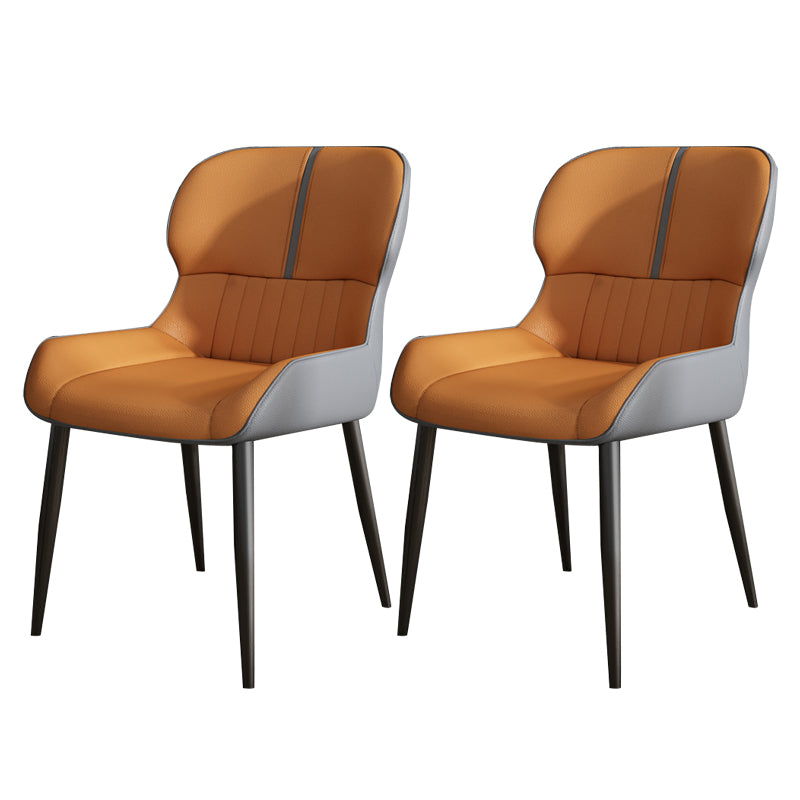Chaise Parsons de style industriel, chaises de salle à manger sans accoudoirs avec pieds en métal