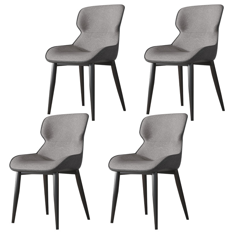 Chaise Parsons de style industriel, chaises de salle à manger sans accoudoirs avec pieds en métal