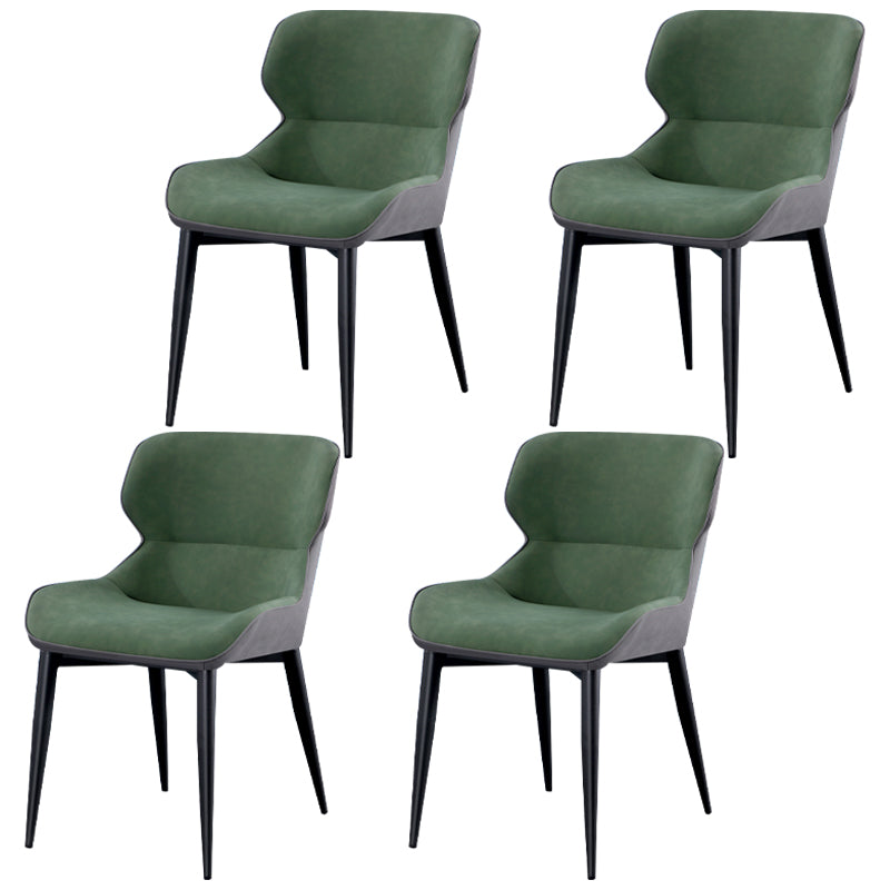 Chaise Parsons de style industriel, chaises de salle à manger sans accoudoirs avec pieds en métal