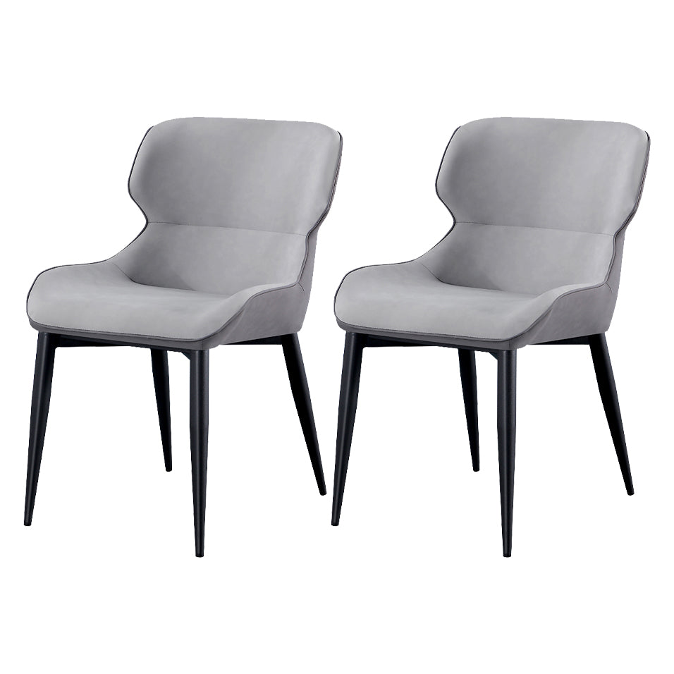 Chaise Parsons de style industriel, chaises de salle à manger sans accoudoirs avec pieds en métal