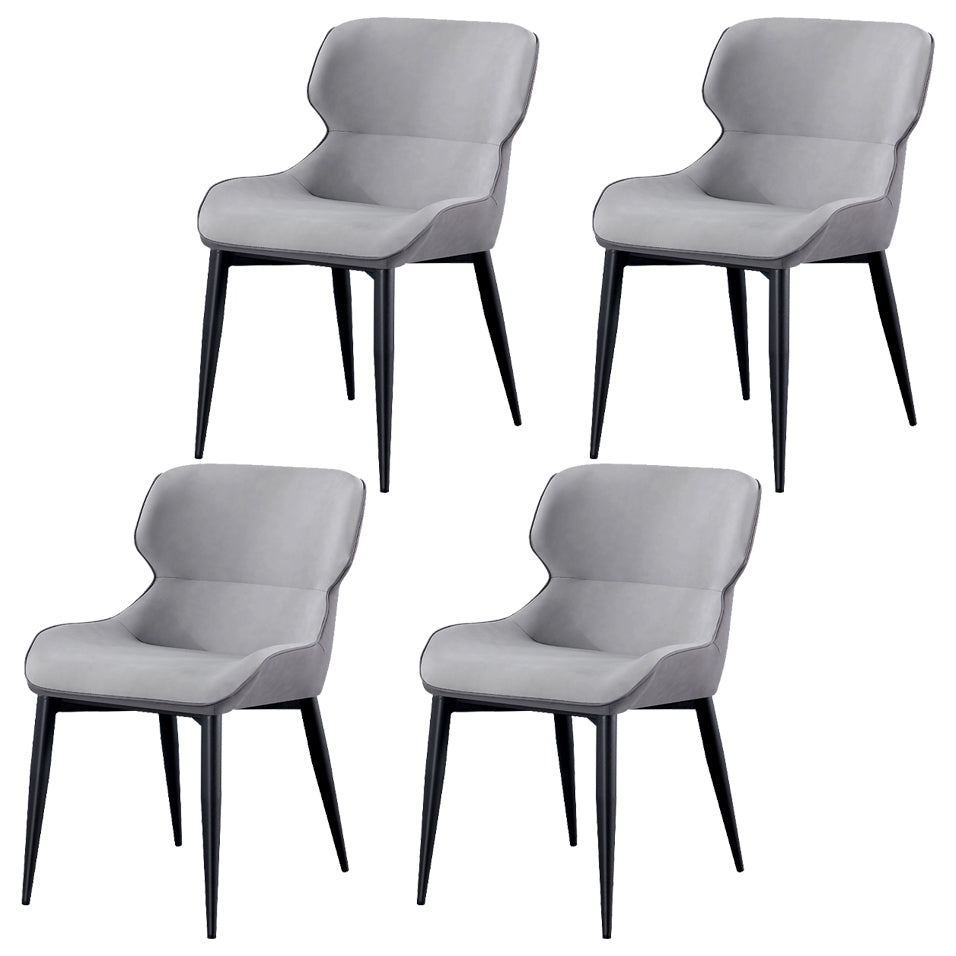 Chaise Parsons de style industriel, chaises de salle à manger sans accoudoirs avec pieds en métal