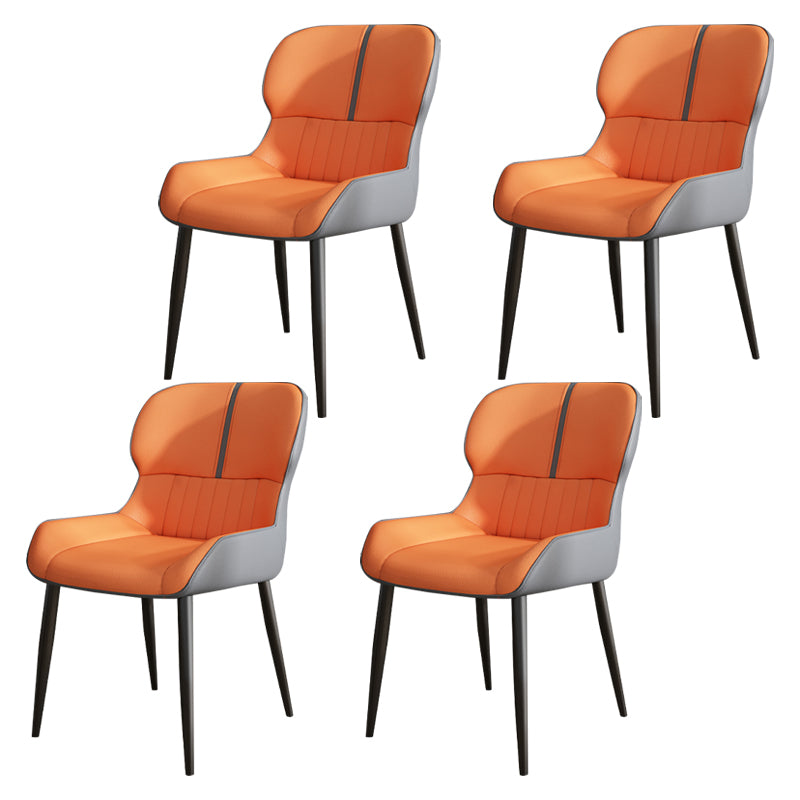 Chaise Parsons de style industriel, chaises de salle à manger sans accoudoirs avec pieds en métal