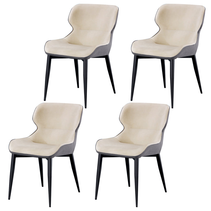 Chaise Parsons de style industriel, chaises de salle à manger sans accoudoirs avec pieds en métal