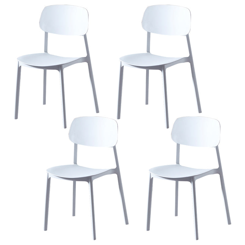 Chaise de salle à manger contemporaine en plastique, finition mate, chaise latérale de salle à manger à dossier ouvert