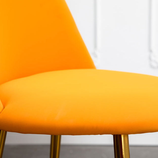 Scandinavian Glam Style Metal Solid Back Side Chair Colorful Chair Sets