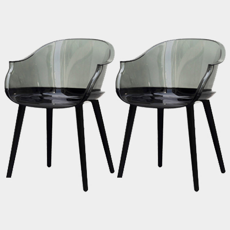 Contemporary Plastic Indoor-Outdoor Chair of 23'' Wide Dining Arm Chair