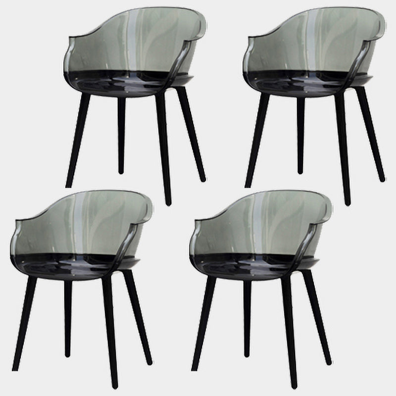 Contemporary Plastic Indoor-Outdoor Chair of 23'' Wide Dining Arm Chair