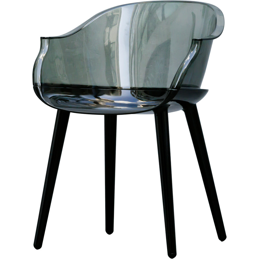 Contemporary Plastic Indoor-Outdoor Chair of 23'' Wide Dining Arm Chair