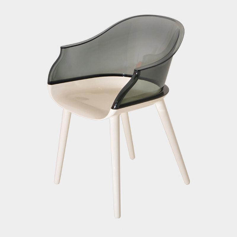 Contemporary Plastic Indoor-Outdoor Chair of 23'' Wide Dining Arm Chair