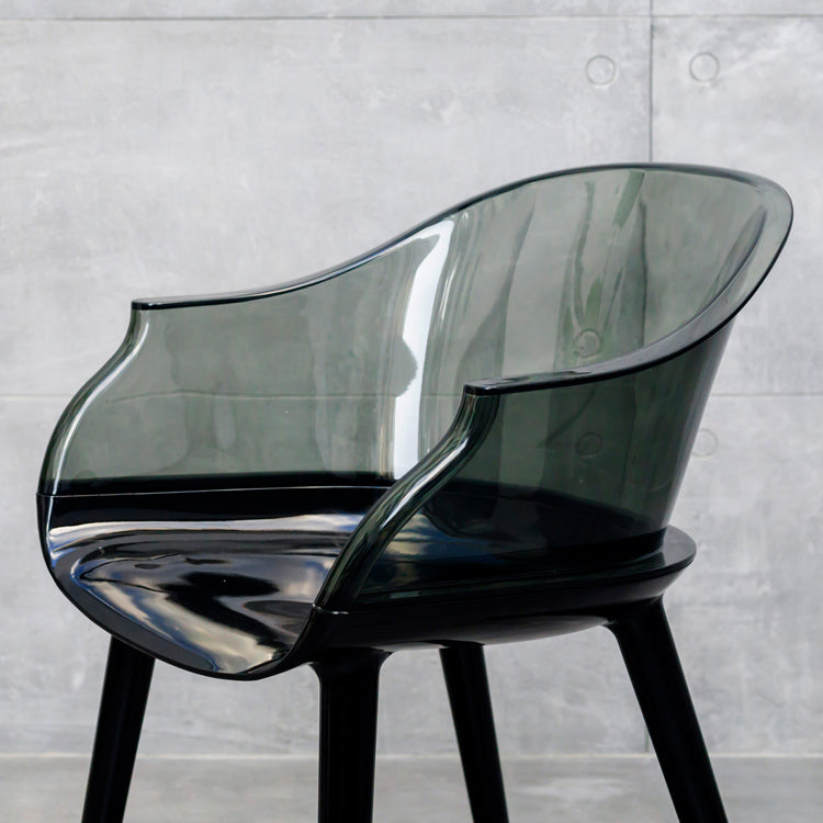 Contemporary Plastic Indoor-Outdoor Chair of 23'' Wide Dining Arm Chair