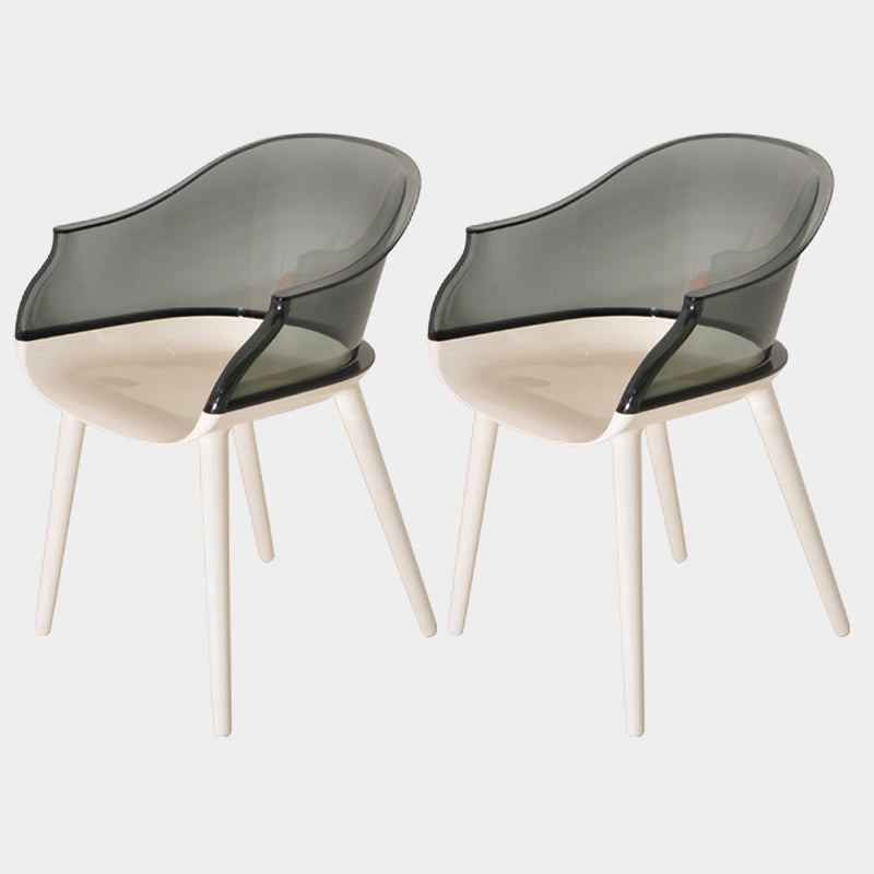 Contemporary Plastic Indoor-Outdoor Chair of 23'' Wide Dining Arm Chair