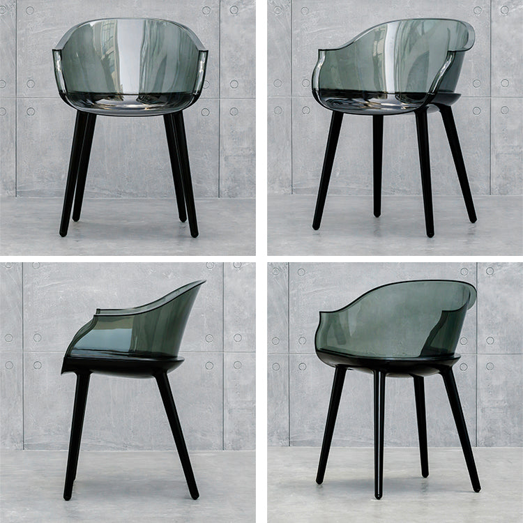 Contemporary Plastic Indoor-Outdoor Chair of 23'' Wide Dining Arm Chair