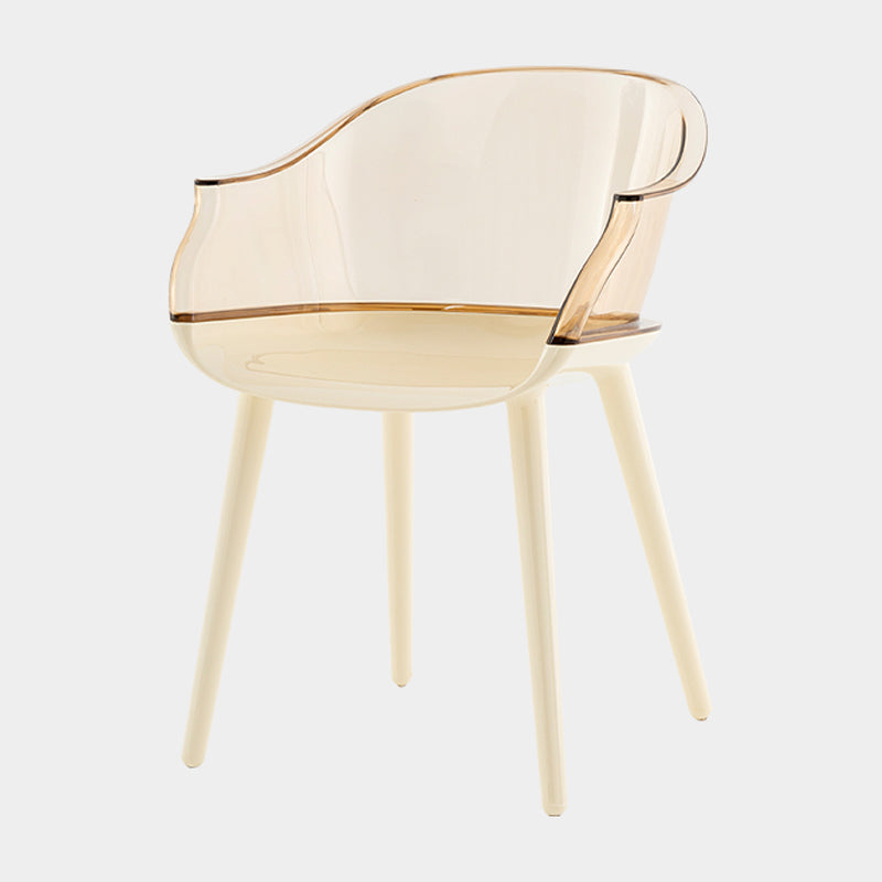 Contemporary Plastic Indoor-Outdoor Chair of 23'' Wide Dining Arm Chair