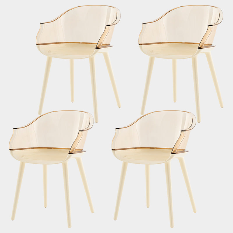 Contemporary Plastic Indoor-Outdoor Chair of 23'' Wide Dining Arm Chair