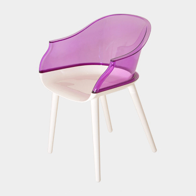 Contemporary Plastic Indoor-Outdoor Chair of 23'' Wide Dining Arm Chair