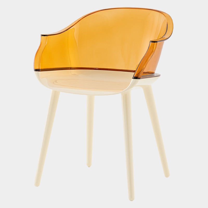 Contemporary Plastic Indoor-Outdoor Chair of 23'' Wide Dining Arm Chair