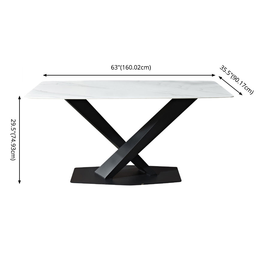 Dining Room Sets Contemporary with Sintered Stone Dining Table and Cushion Chairs