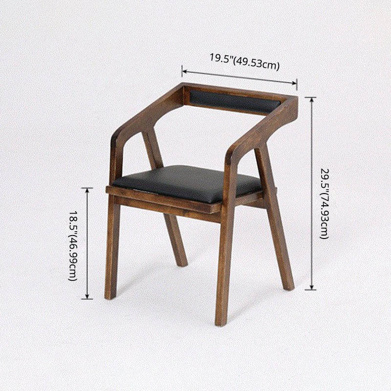 Contemporary Solid Wood Dining Table Set Rectangle Shape Standard Dining Set in Brown