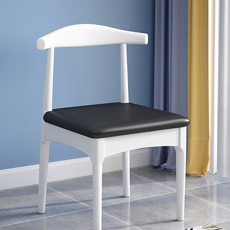 Scandinavian Wood Dining Chairs Indoor Armless Open Back Dining Side Chair