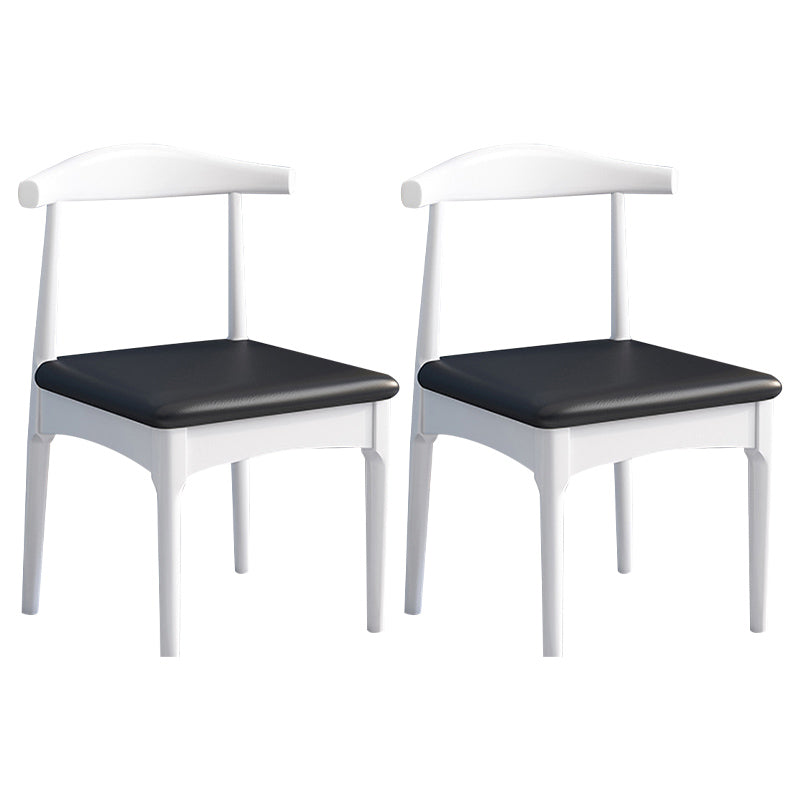 Scandinavian Wood Dining Chairs Indoor Armless Open Back Dining Side Chair