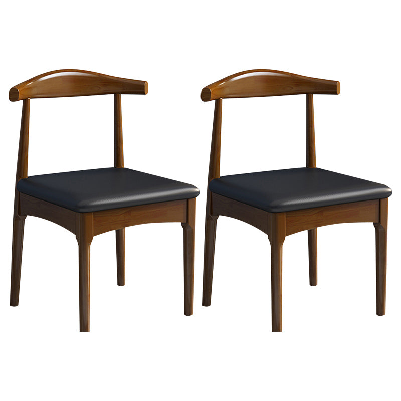 Scandinavian Wood Dining Chairs Indoor Armless Open Back Dining Side Chair