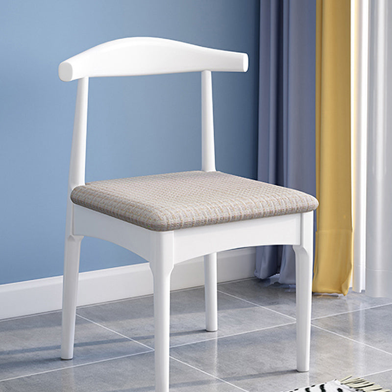 Scandinavian Wood Dining Chairs Indoor Armless Open Back Dining Side Chair