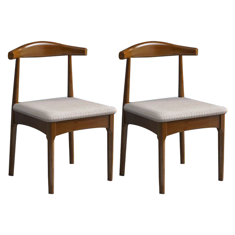 Scandinavian Wood Dining Chairs Indoor Armless Open Back Dining Side Chair