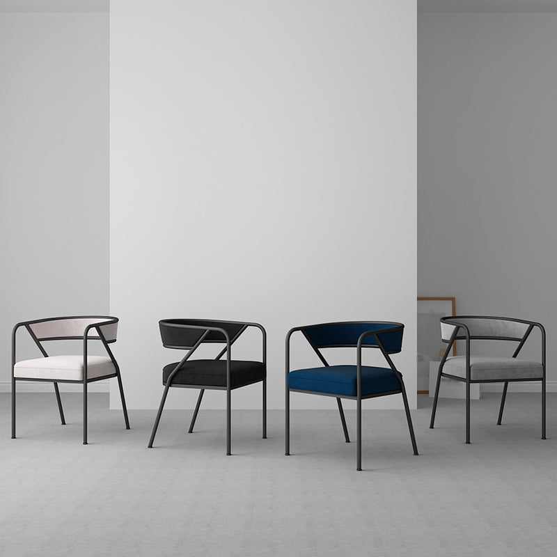 Chaise de salle à manger en métal de Style industriel, chaise d'appoint empilable à dossier ouvert pour la maison