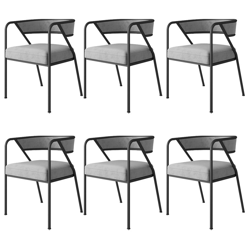 Chaise de salle à manger en métal de Style industriel, chaise d'appoint empilable à dossier ouvert pour la maison