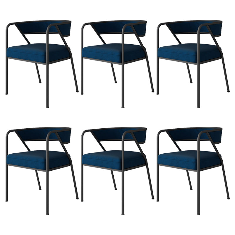 Chaise de salle à manger en métal de Style industriel, chaise d'appoint empilable à dossier ouvert pour la maison