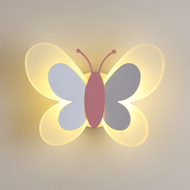 Luce con funce a parete a forma di farfalla a farfalla SEMPLICE ACRILICA ACRILICA ACRILICA A MONTRO MOLTO MOLTO LUCE