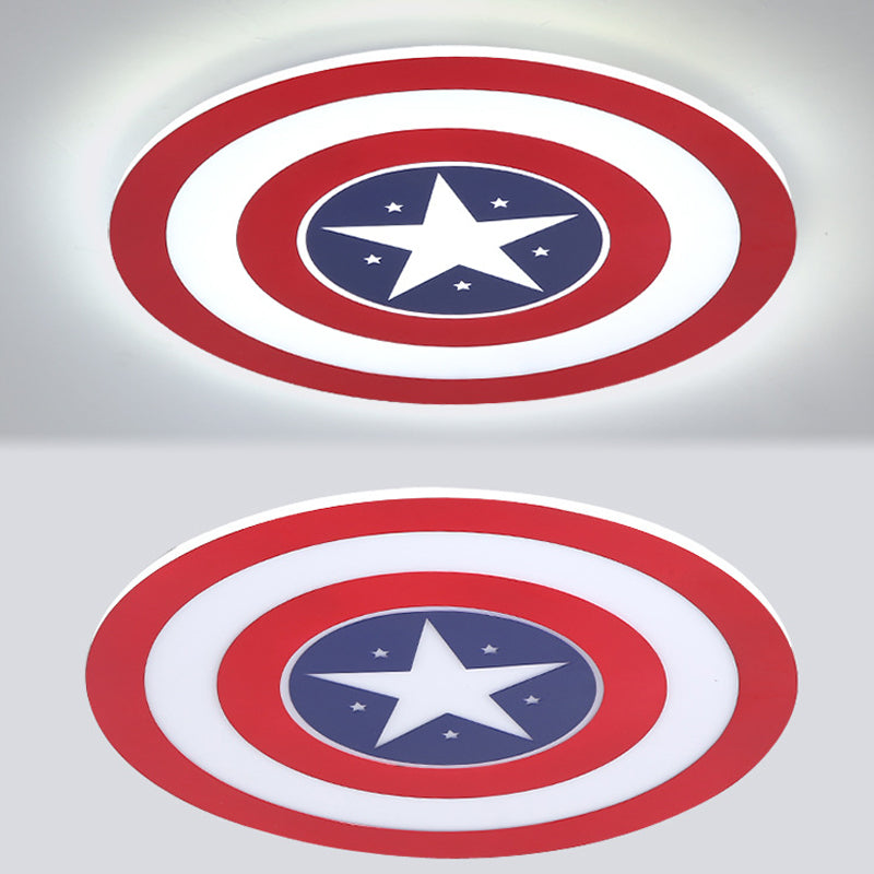 Plafonnier LED rouge et bleu en acrylique et métal, lampe encastrée pour chambre d'enfant