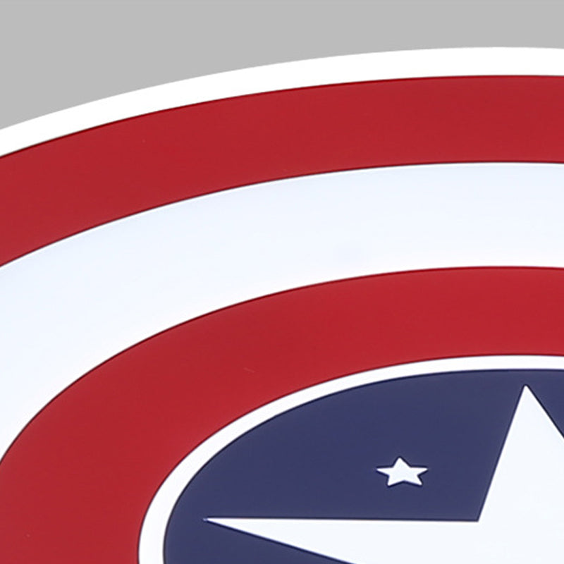 Plafonnier LED rouge et bleu en acrylique et métal, lampe encastrée pour chambre d'enfant