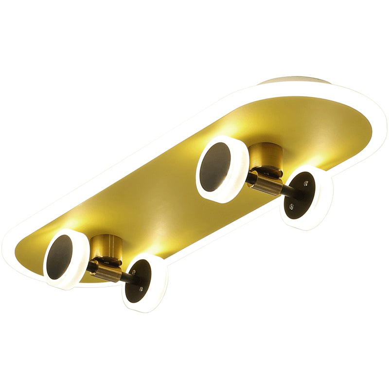 Planche à roulettes modélisation chambre d'enfant LED lampe encastrée acrylique enfants Surface plafonnier