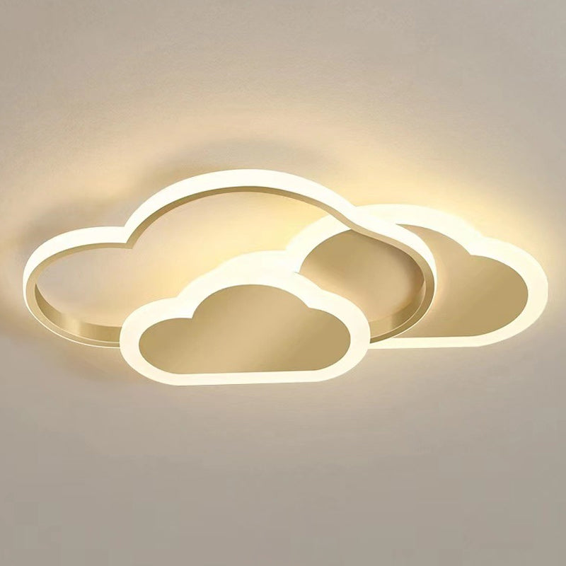 LED-kinderkamer acryl en metalen plafondverzonken kleurrijke wolkenpatroon inbouwverlichting