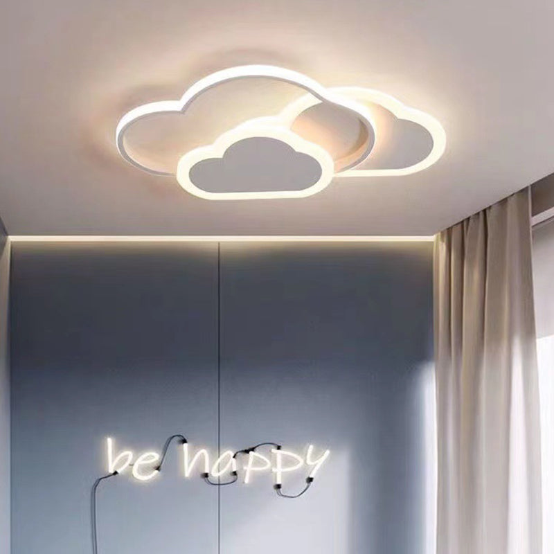 LED-kinderkamer acryl en metalen plafondverzonken kleurrijke wolkenpatroon inbouwverlichting